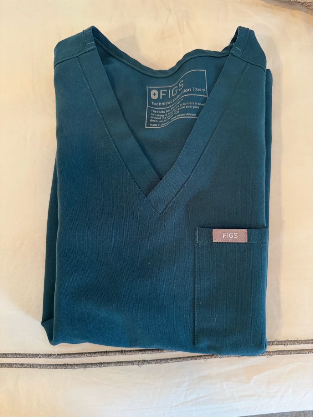 FIGS women, Catarina top, Caribbean blue, XXS P